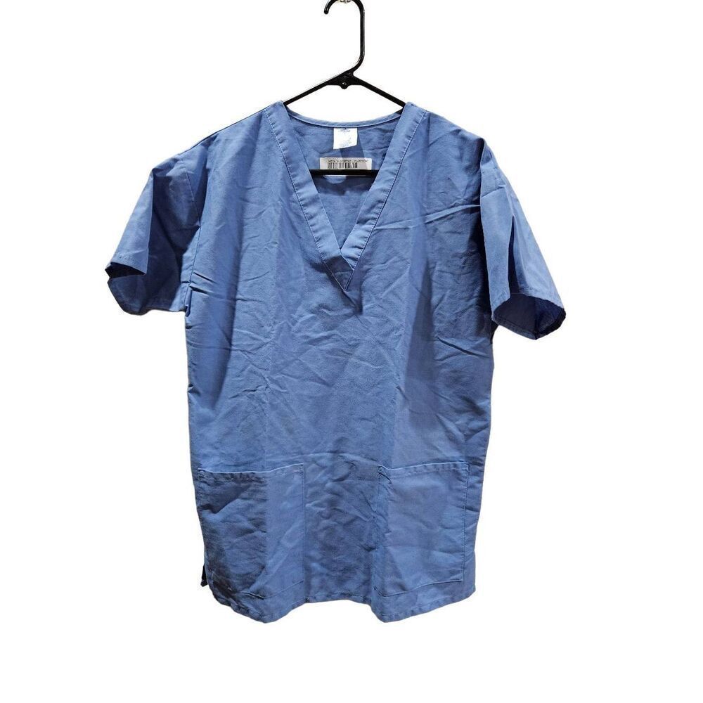 Medline M scrub top light blue
